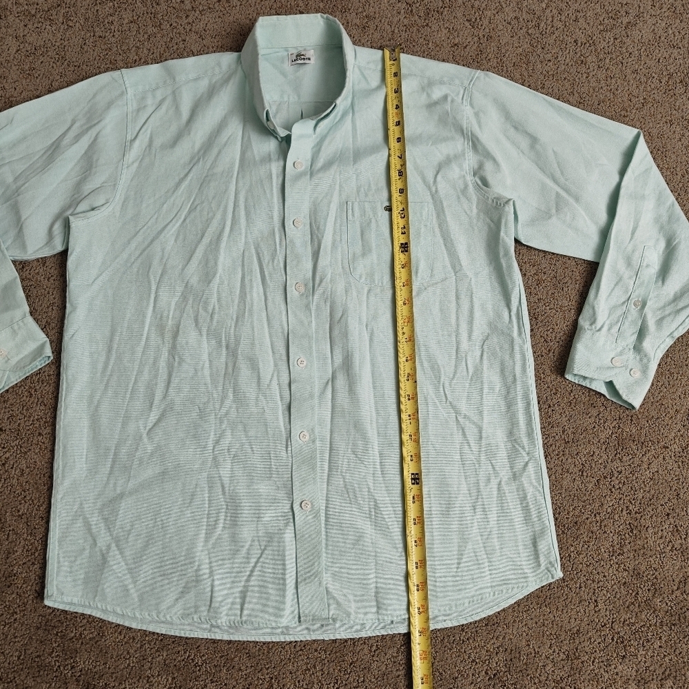 Lacoste Men's long sleeves Cotton Shirt | green | Sz: 44/XL - Picture 10 of 11